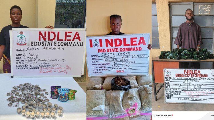NDLEA Arrests Suspected Drug Traffickers Nationwide