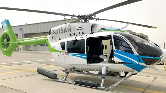 A Saudi Aramco helicopter. Photo: Aramco