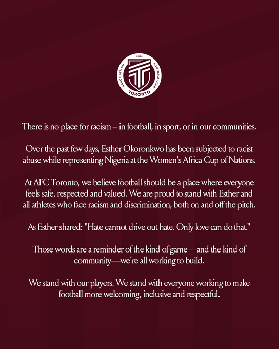 AFC Toronto, NFF Defend Okoronkwo Against Racism (News Central TV)