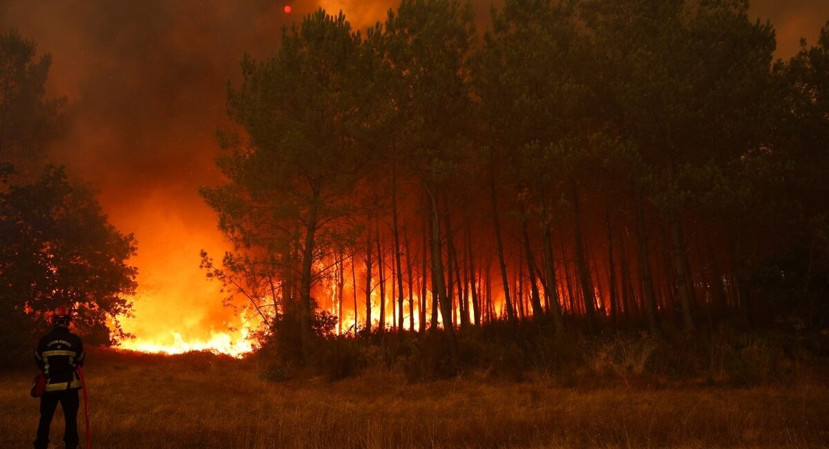 Wildfire Forces Mass Evacuations.