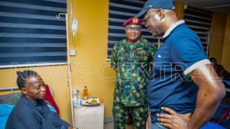 Makinde Visits Rescued Oriire Pupils, Teachers in Hospital