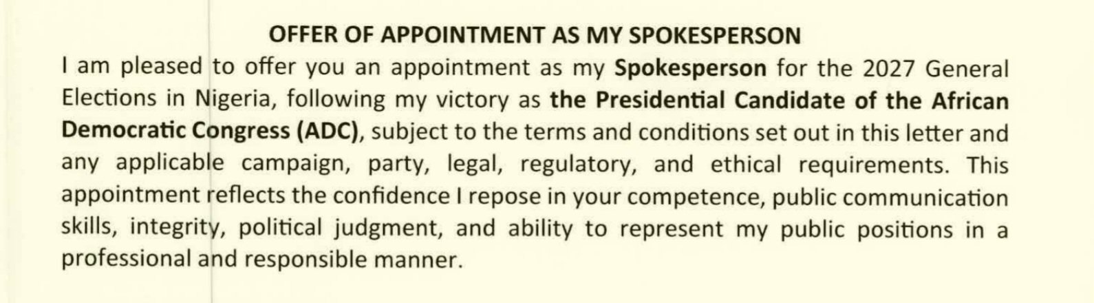 Atiku Appoints Kenneth Okonkwo As Spokesperson