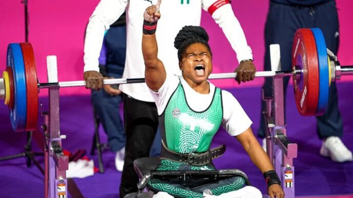 Esther Nworgu, who won Nigeria’s first gold medal of the Games