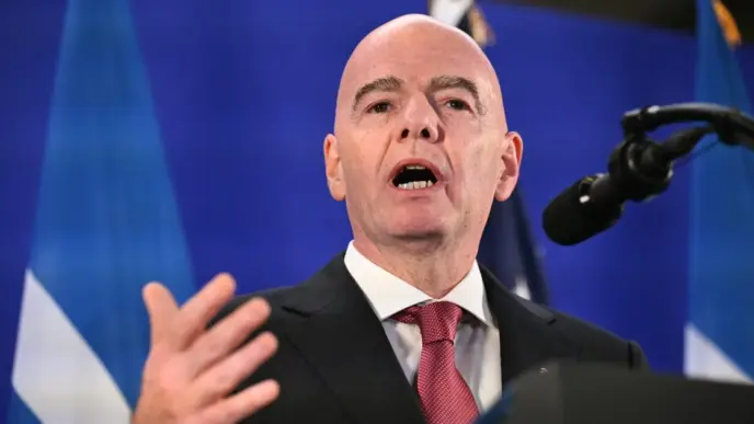 Infantino defends the proposed FIFA venture. (News Central TV)