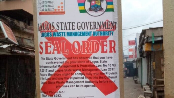 LAWMA Seals Shops Over Waste Violations (News Central TV)