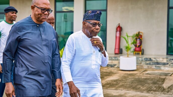 Peter Obi with Olusegun Obasanjo