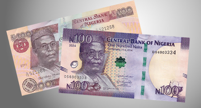 CBN Declares All ₦100 Notes Legal Tender