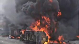 Gas-Laden Tanker Catches Fire in Lagos