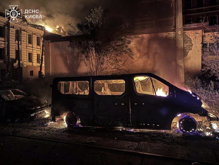 Russian Strikes Kill Four in Kyiv