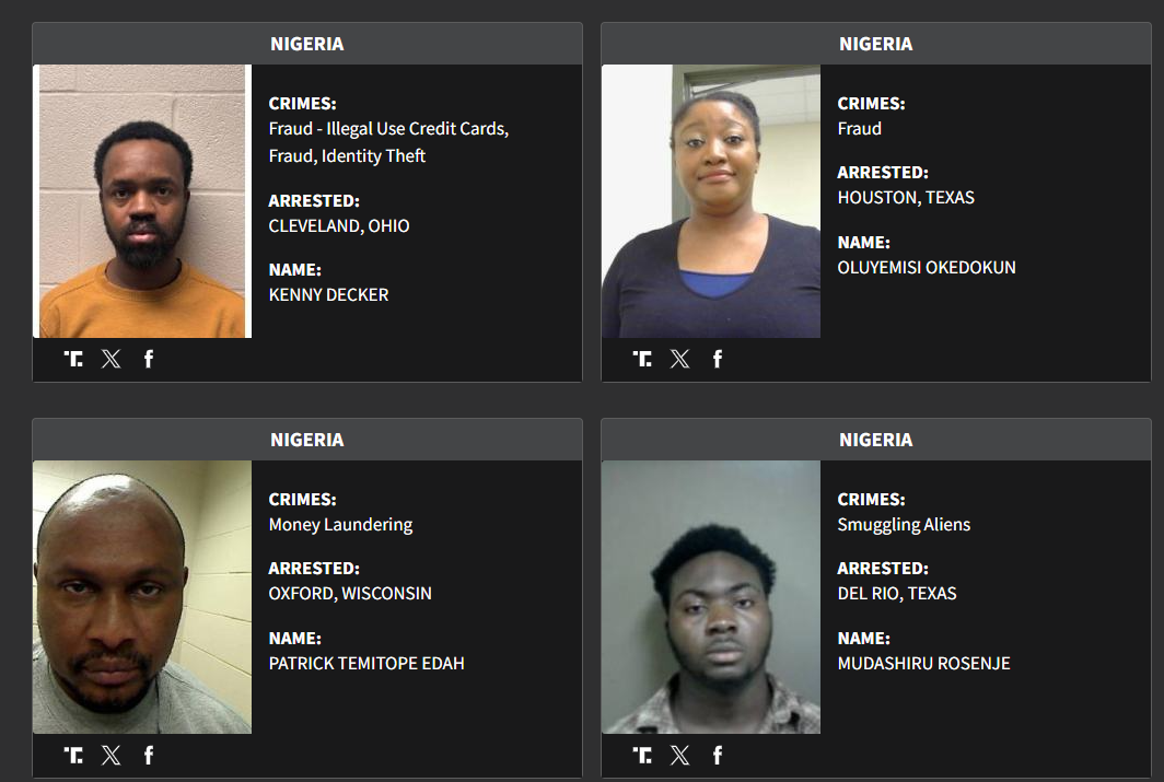 US Identifies 124 Nigerians Facing Deportation