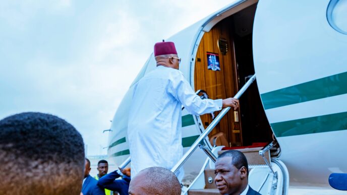 Shettima Arrives Freetown for ECOWAS Summit (News Central TV)