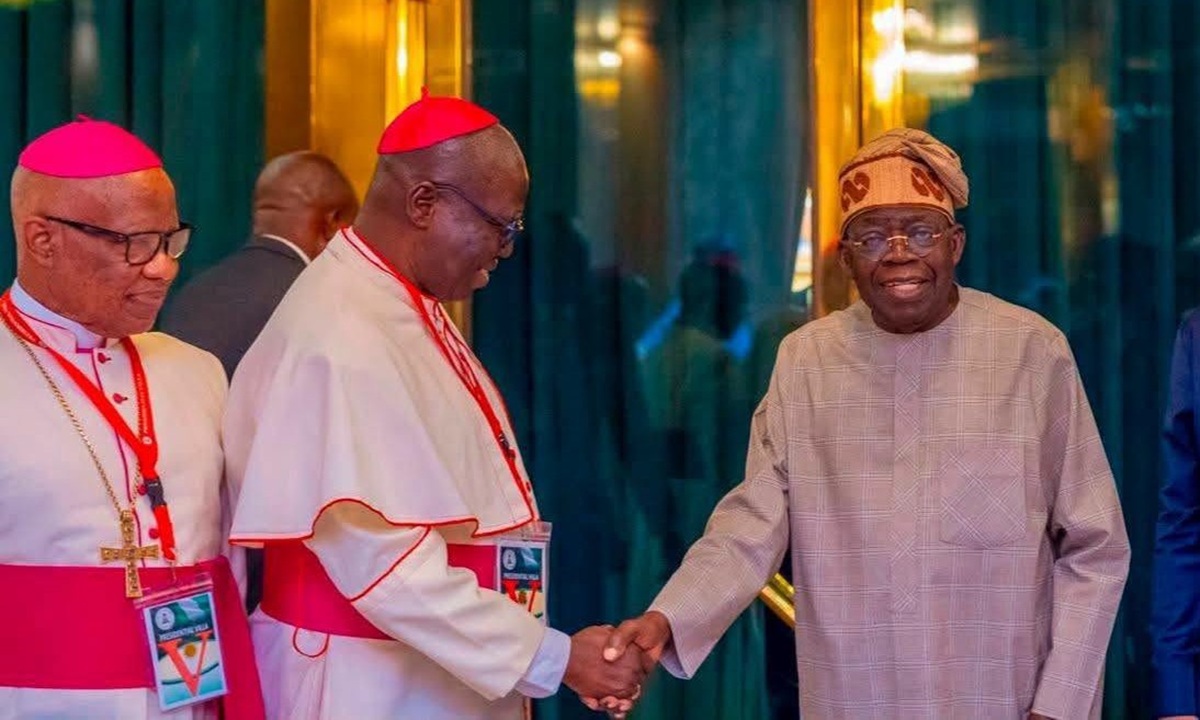 Tinubu and Catholic bishops. 