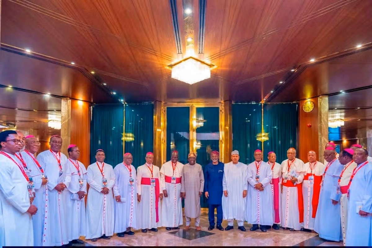Tinubu and Catholic bishops.