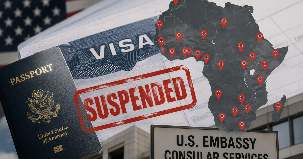 US ends routine visas in 25 African missions (News Central TV)