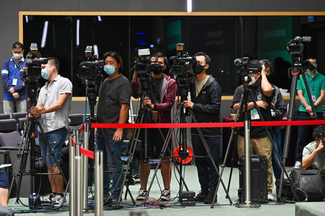 Journalists in Hong Kong.