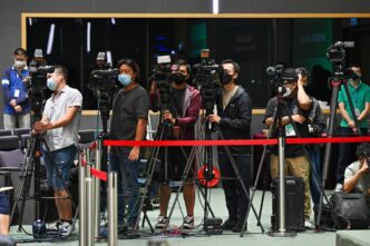 Journalists in Hong Kong.