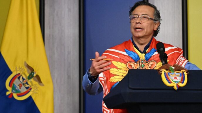 Colombia’s outgoing left-wing President Gustavo Petro