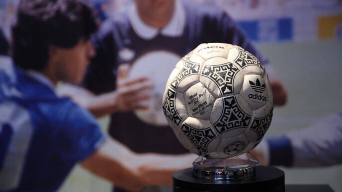 Maradona's "Hand of God" ball hits US auction (News Central TV)
