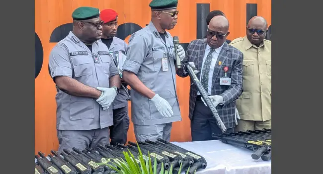 Customs Hands Over 399 Seized Rifles to NSA (NewsCentral TV)