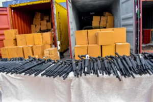 Customs Intercepts 399 Firearms, Rifle Parts at Tin Can Port (NewsCentral TV)