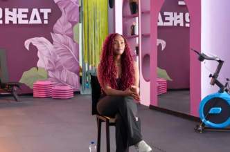 Hamrawit Gizaw, Founder of AfroHeat Fitness and Exercise Program Architect, during an interview with bird story agency in her gym AfroHeat Fitness in Addis Ababa, Ethiopia