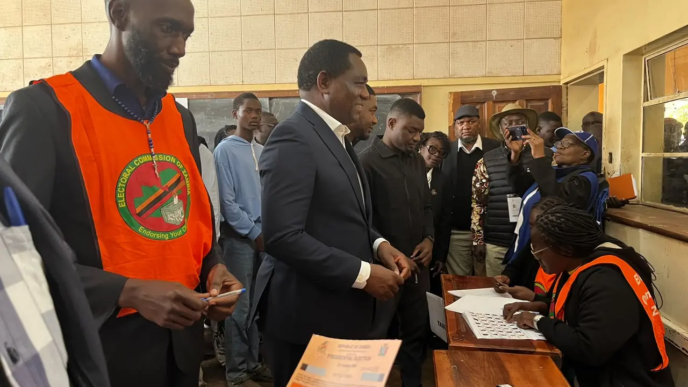 Hichilema Casts Vote In Zambia Poll (News Central TV)