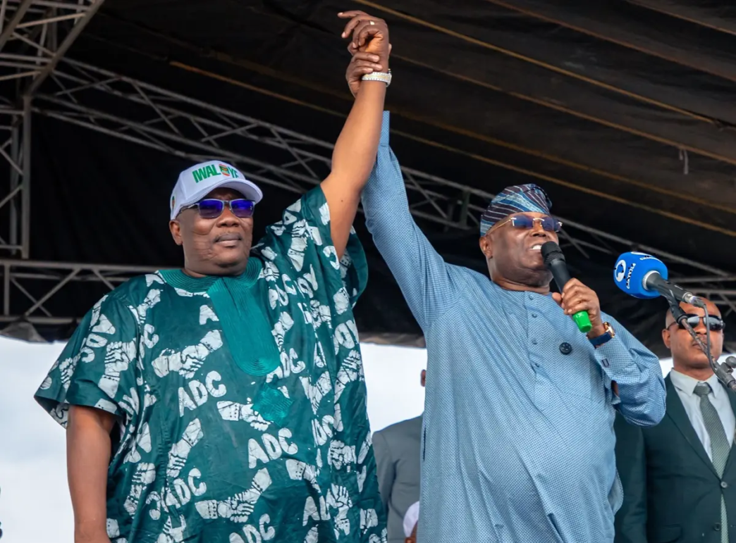 Atiku Arrives Osun for ADC Campaign Finale