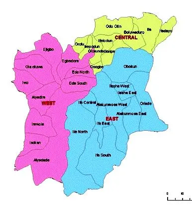 Osun State map