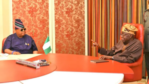 President Bola Tinubu and Osun State Governor Ademola Adeleke (News Central TV)