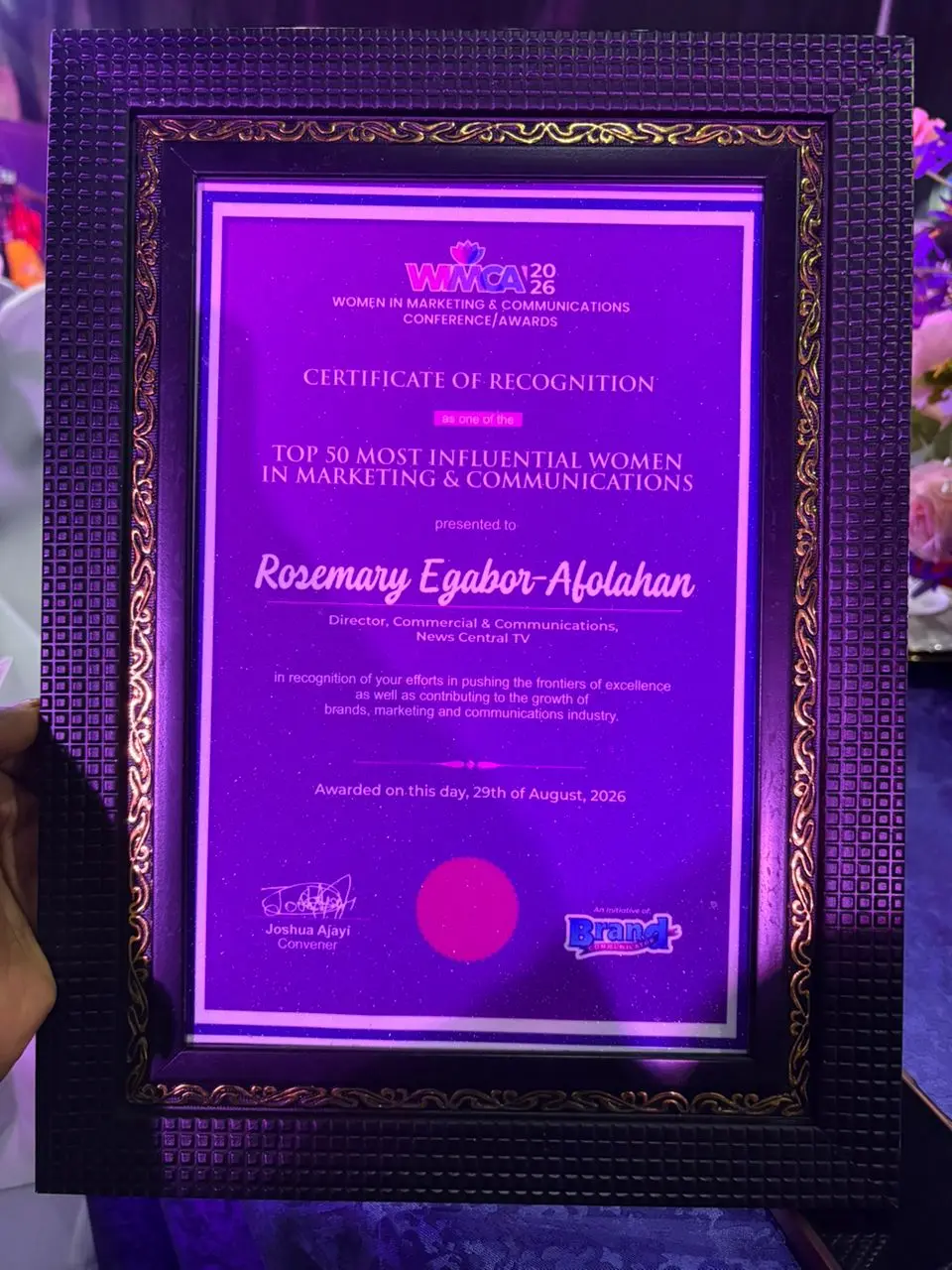 Rosemary Egabor-Afolahan, Makes Top 50 Most Influential Women List (News Central TV)