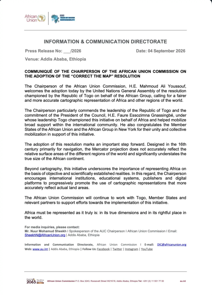 AU Welcomes UN Resolution to Correct Africa’s Map (News Central TV)
