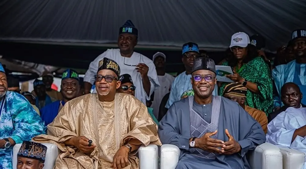 Bala Mohammed and Makinde at the commissioning of the Makinde/Daura Presidential Campaign Office in Abuja. Facebook/Seyi Makinde.