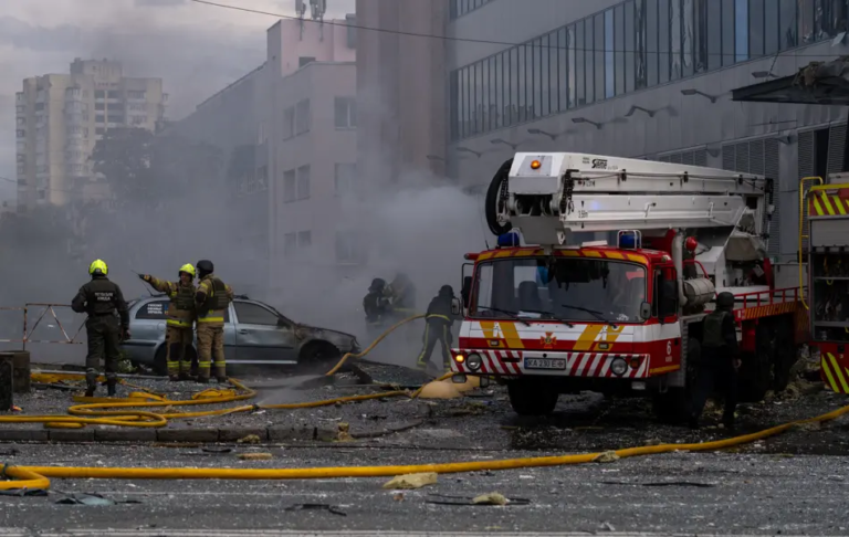 Russian Strikes Kill Five In Kyiv