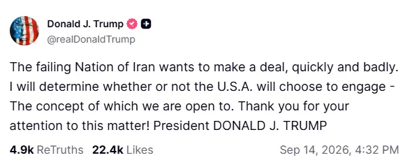 Donald Trump tweet