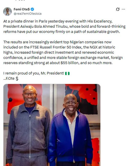 Femi Otedola and Bola Tinubu
