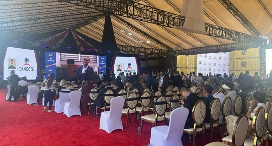 A section of guests seated as Dangote Kenya Refinery groundbreaking holds on Wednesday, Sept.30, 2026.