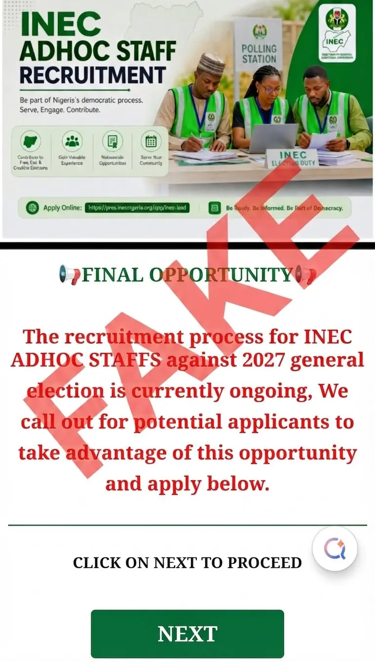 INEC Warns Nigerians Against Fake Recruitment Portal (News Central TV)
