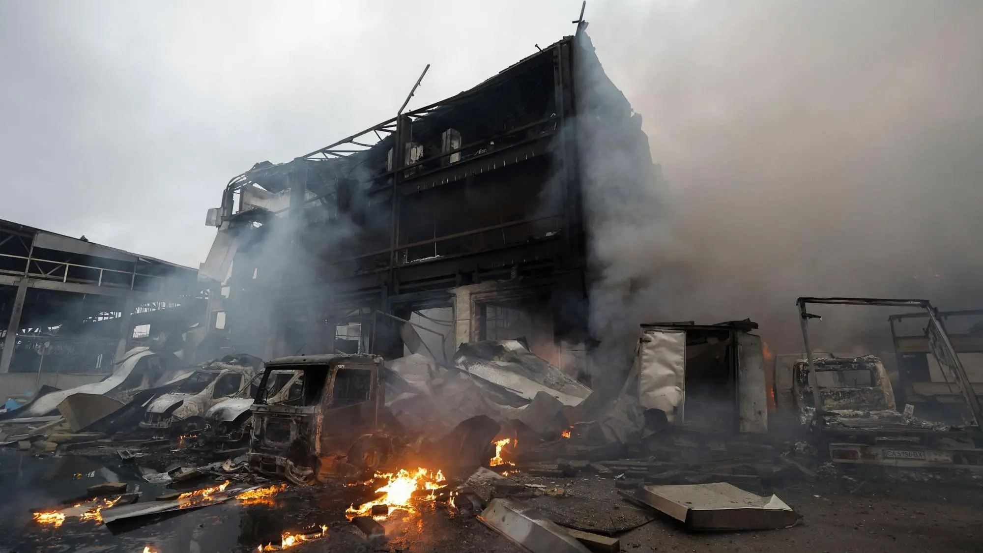 Russian Strikes Damage Power Grid, Kill Three In Kyiv