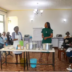 Teresa Njoroge, CEO and Co-founder of Clean Start Africa, watching as post-incarnated women are being trained on yoghurt making at Clean Start Offices