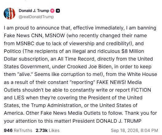 Trump's Tweet