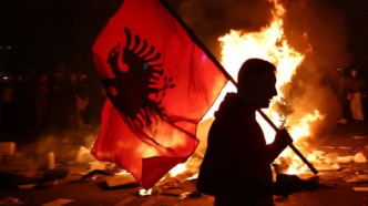 Riot police fire tear gas and water cannon in central Tirana as hundreds of students rally to demand Prime Minister Edi Rama’s resignation and better education.