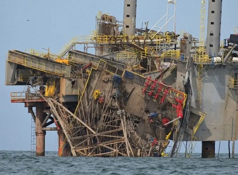 Sinking Oil Rig