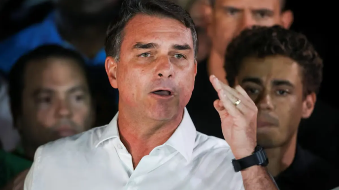 Brazilian presidential candidate Flavio Bolsonaro of the Liberal Party (PL) speaks after losing the presidential runoff election, in Brasilia, Brazil October 25, 2026.