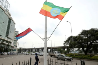 Ethiopia and Eritrea flags (News Central TV)