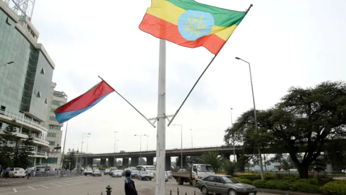 Ethiopia and Eritrea flags (News Central TV)