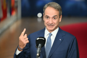 Greece's Prime Minister Kyriakos Mitsotakis