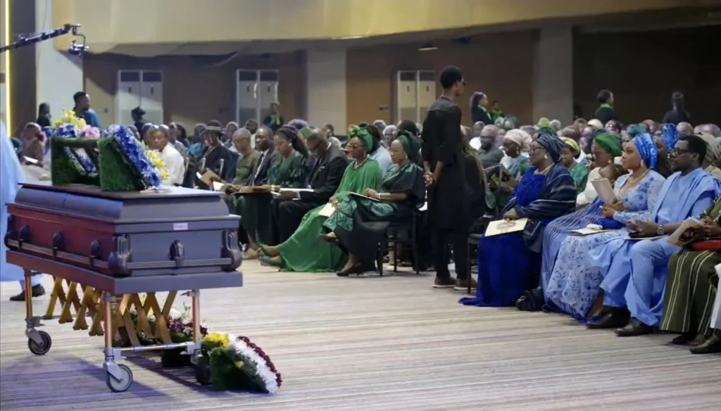 Guests at Olu Jacob's funeral service