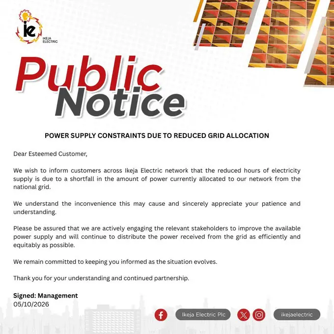 Ikeja Electric Blames National Grid Allocation for Power Cuts