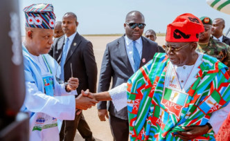 Tinubu, Shettima Arrive Kaduna for APC Campaign Flag-off