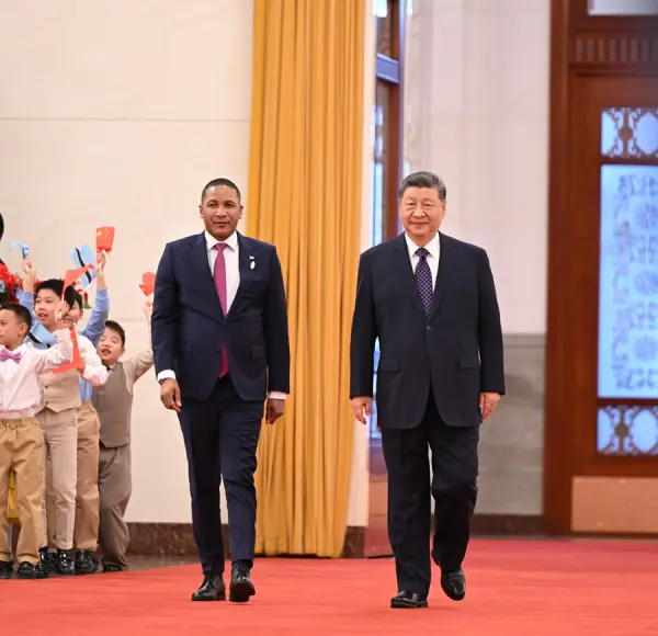 Xi with Botswana's President Duma Boko, (News Central TV)